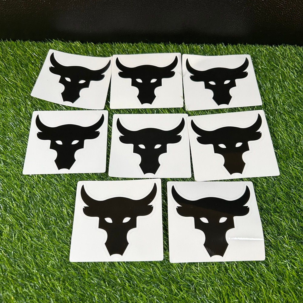 Project Rock Bull Logo Decal Sticker Dwayne Johnson Gym Motivational Set‎ of 8